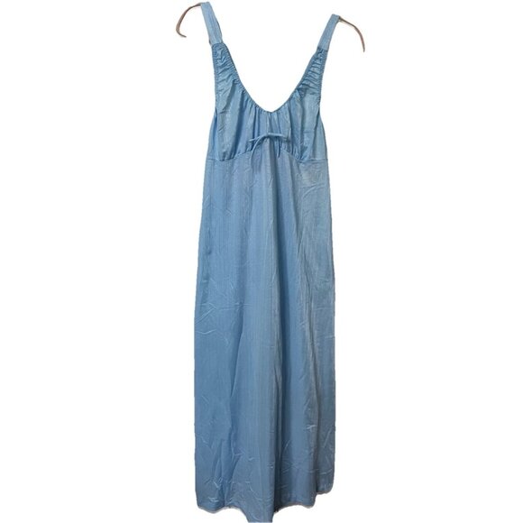 Vintage Slumber Suzy Slip Nightie Nightgown Blue 50s 60s Negligee Lingerie - Picture 1 of 9